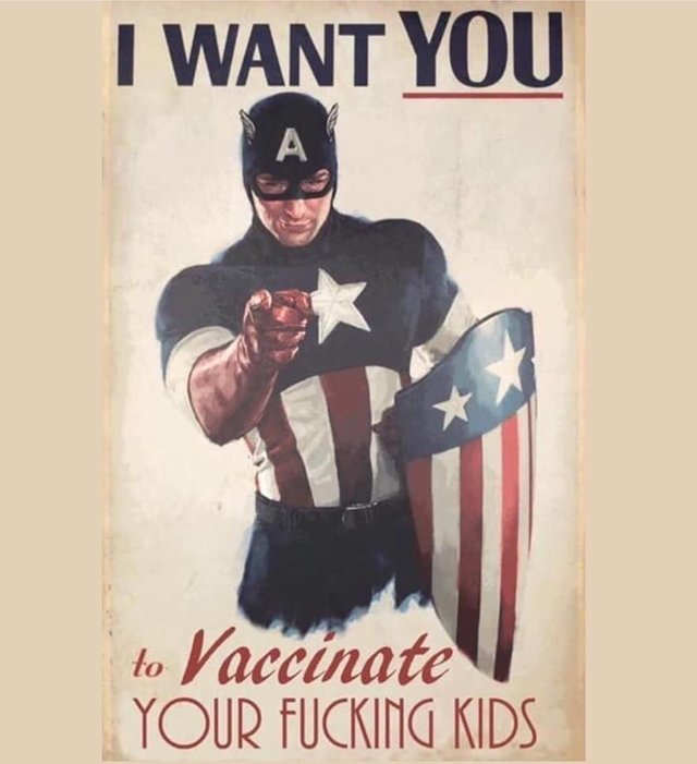 captain america watch your language - I Want You to Vaccinate Your Fucking Kids