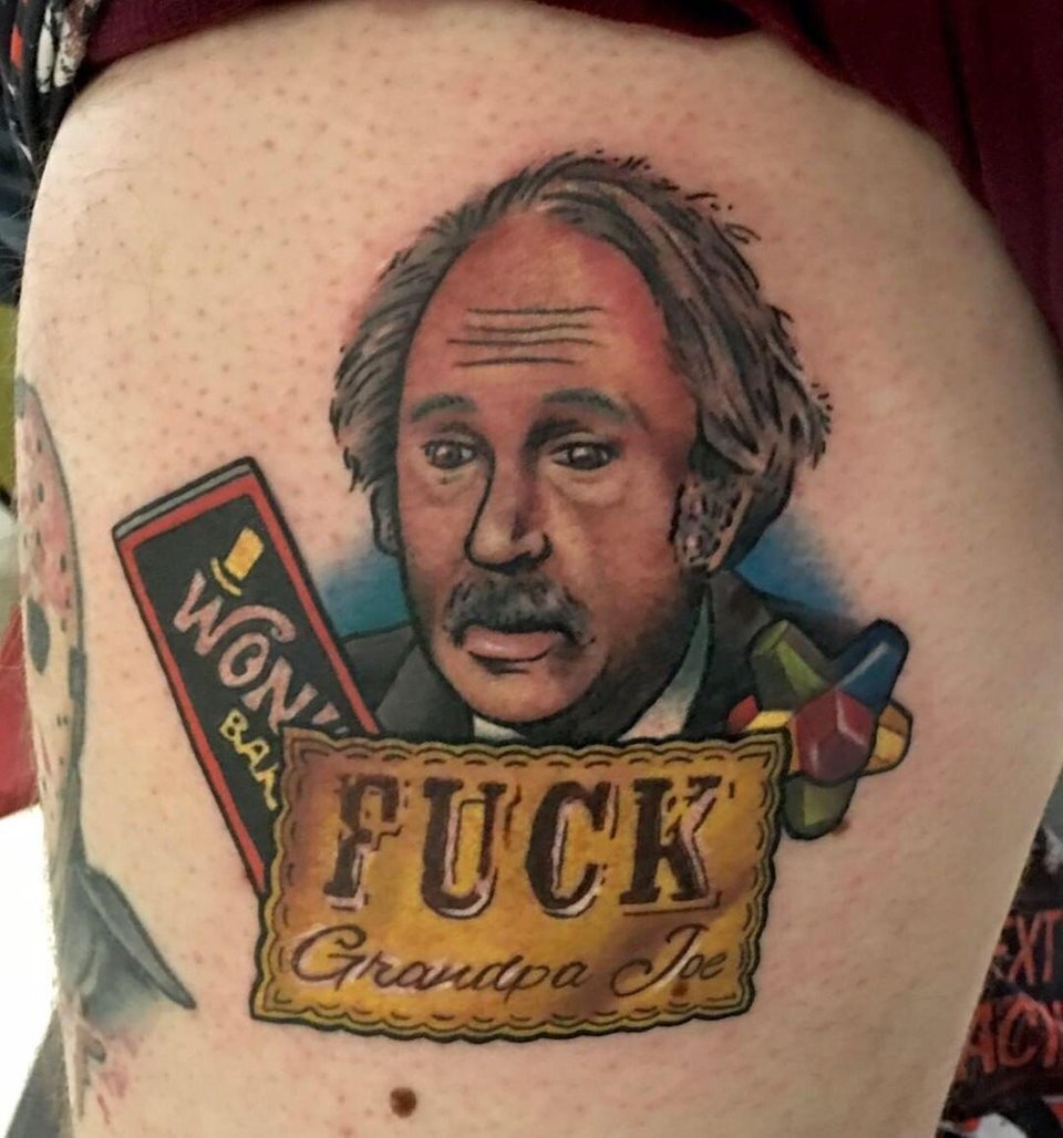 charlie and the chocolate factory tattoos - Fuck Grandpa