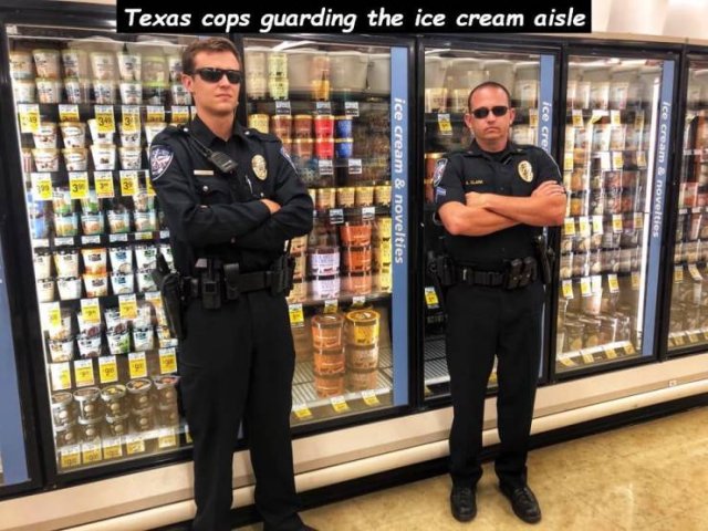 random pic blue bell ice cream police - Ice cream & novelties ice cream & novelties Texas cops guarding the ice cream aisle 12 2012