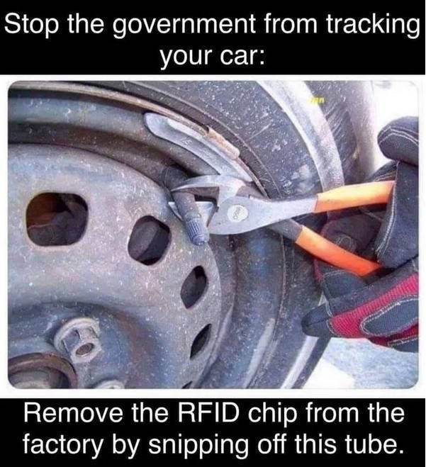 stop the government from tracking your car - Stop the government from tracking your car 'Remove the Rfid chip from the factory by snipping off this tube.