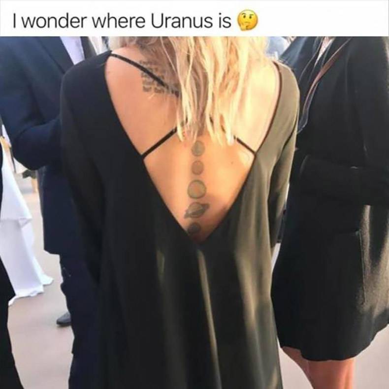 shoulder - I wonder where Uranus is