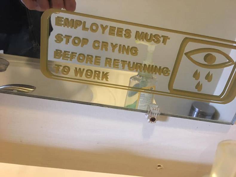 random employees must stop crying before returning to work - Employees Must Stop Crying Before Returning To Work