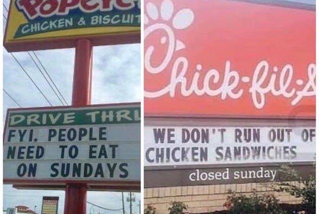 popeyes chicken - Chicken & BISCU17 ChickfilA Drive Thri Fyi. People We Don'T Run Out Of Need To Eat Chicken Sandwiches On Sundays closed sunday