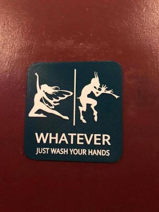 bathroom sign whatever just wash hands - Whatever Just Wash Your Hands