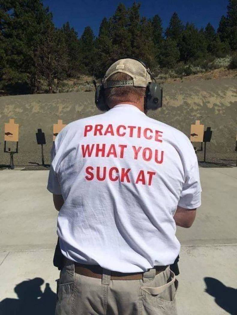 t shirt - Practice What You Suck At