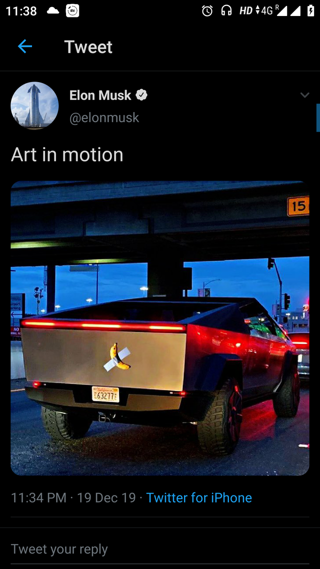 0 Hd 4G 170 Tweet Elon Musk Art in motion Parte 19 Dec 19 Twitter for iPhone Tweet your