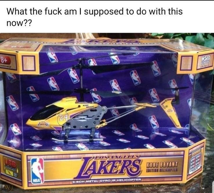 vehicle - What the fuck am I supposed to do with this now?? 8 Lakers www Kobe Bryant Editili Eelicopter Nba 316CH Metal Oyro Ir Helicopter