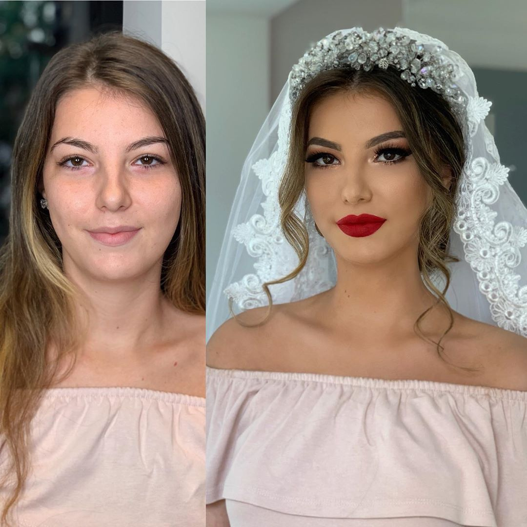 makeup bride after and before