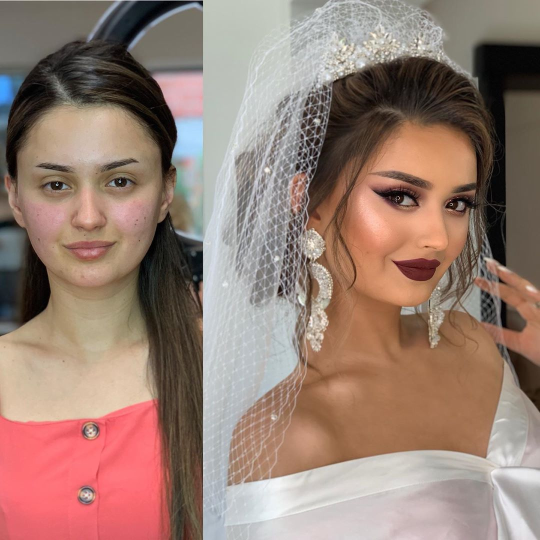30 Pics of Brides to be Before and After Makeup