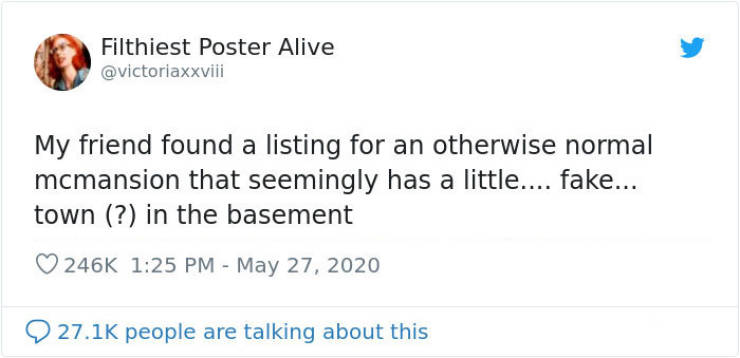 jokes zoom meeting - Filthiest Poster Alive My friend found a listing for an otherwise normal mcmansion that seemingly has a little.... fake... town ? in the basement people are talking about this