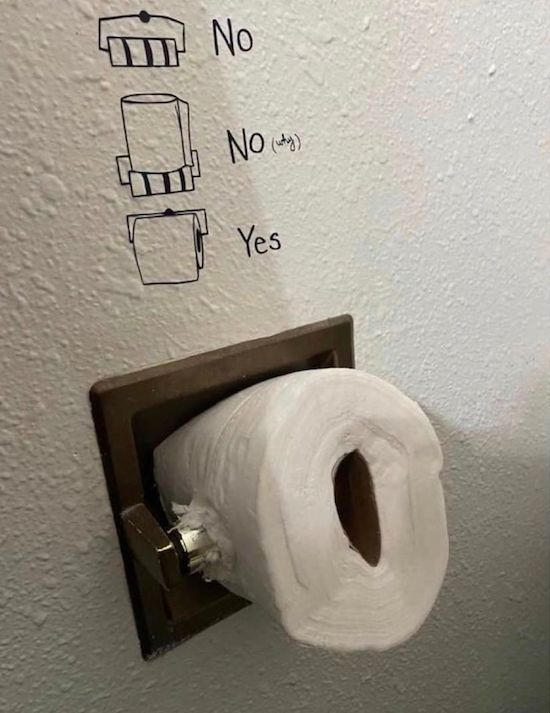 Toilet paper - No . No Yes