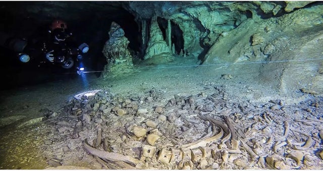 Remains of 'Mayan Underworld' found in the world's longest underwater cave. Inside this cave system, archaeologists have found a time capsule. They found 200 spots with archaeological remains, including Mayan altars, ancient human bones, and the fossils of extinct animals such as cave bears.