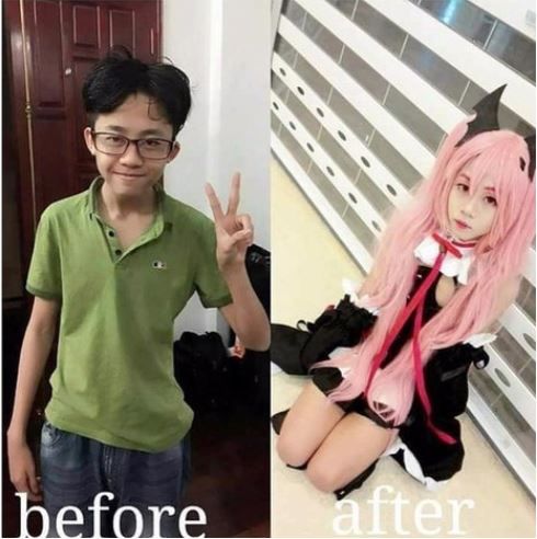 funny pics and memes - costume - before after