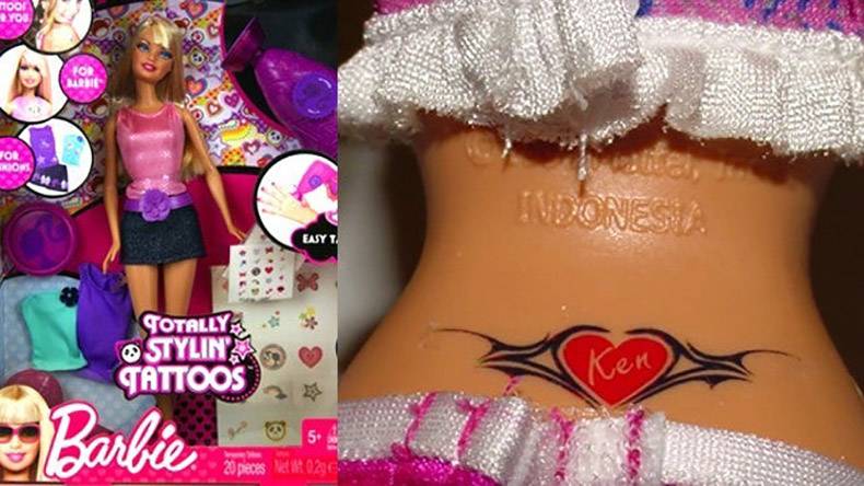 tramp stamp barbie - Nooi You For Marne For Ros Tdones Easy T Totally Stylin' Tattoos Ken Barbie 5 20 peces 0236