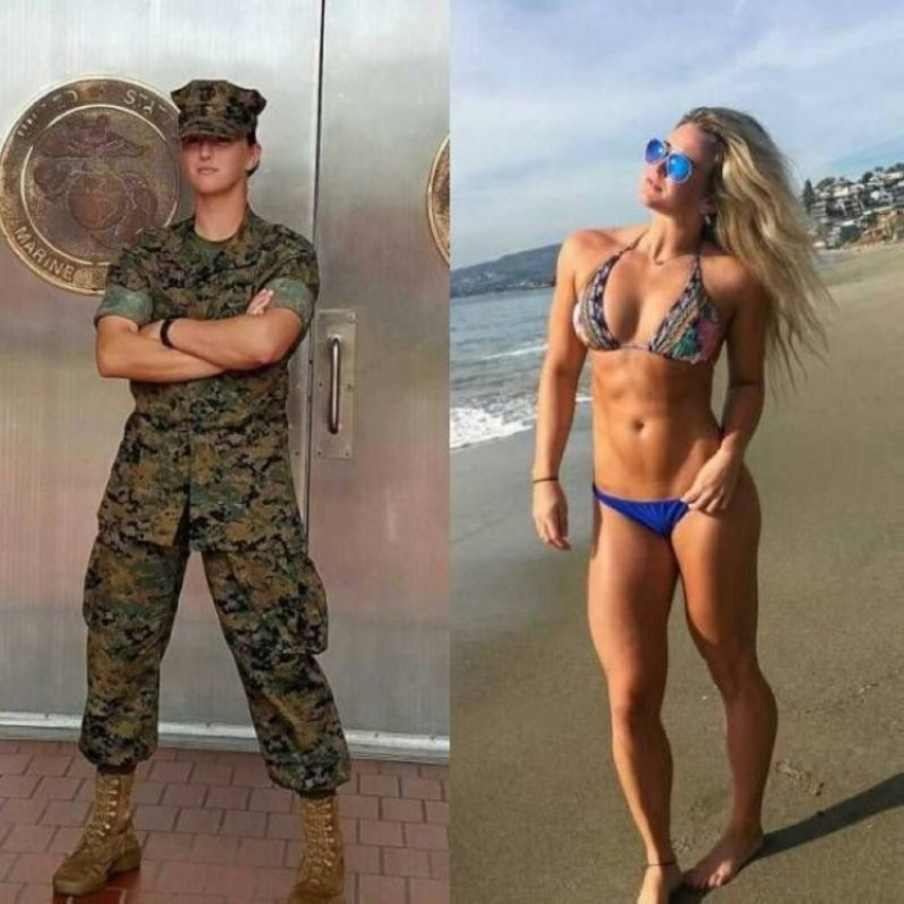 Beautiful Women In and Out of Uniform