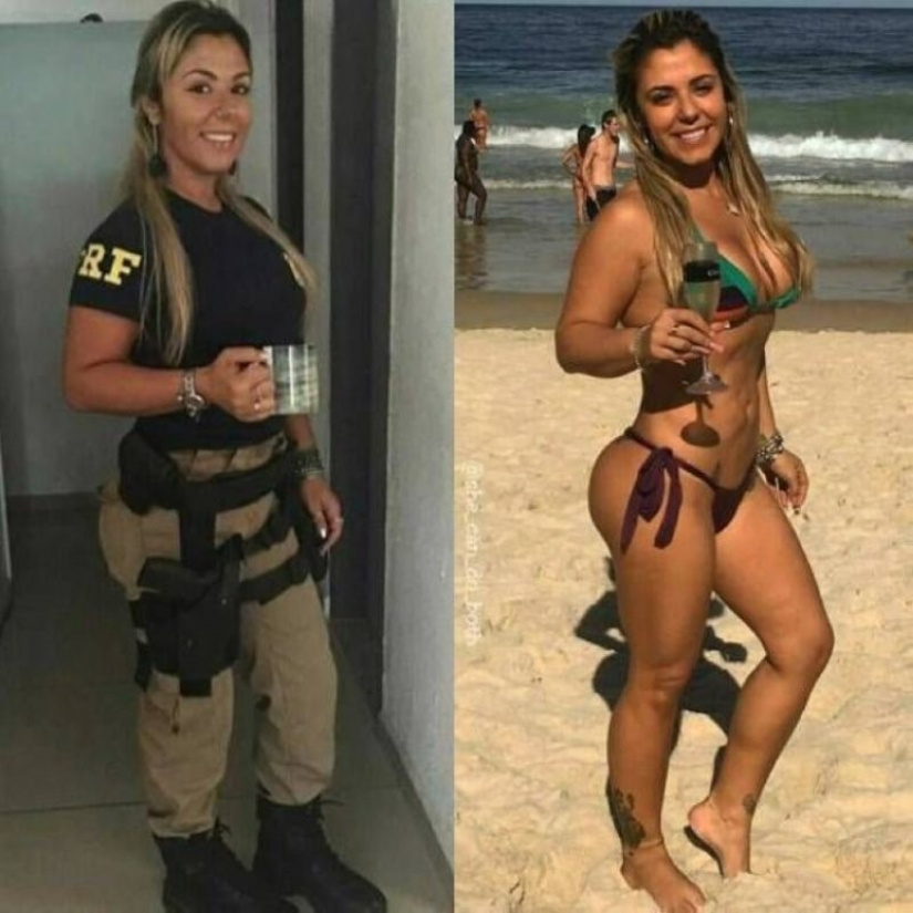 Beautiful Women In and Out of Uniform