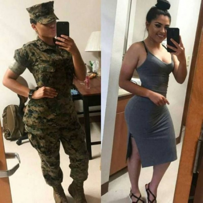 Beautiful Women In and Out of Uniform