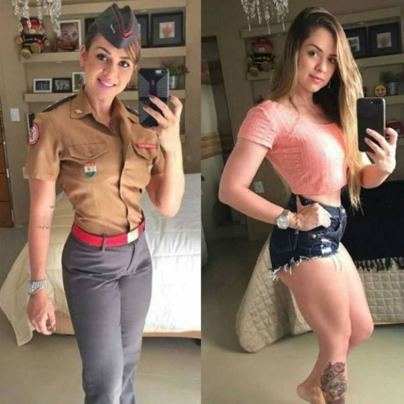 Beautiful Women In and Out of Uniform