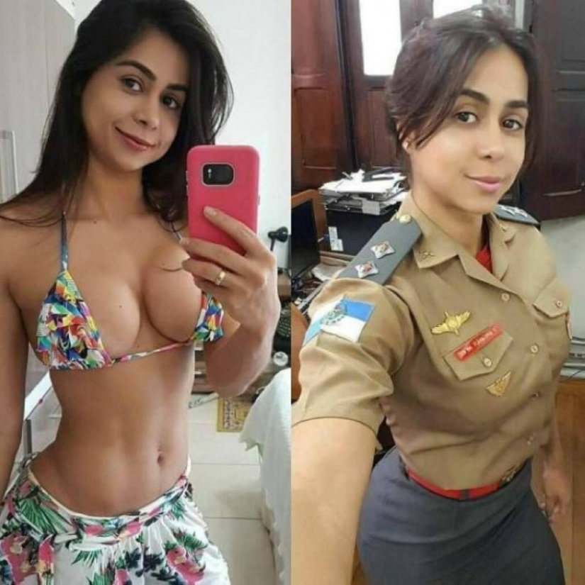 Beautiful Women In and Out of Uniform