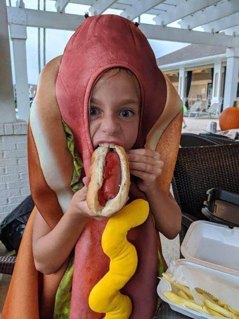 funny random pics - Hot Dog Costume Adult