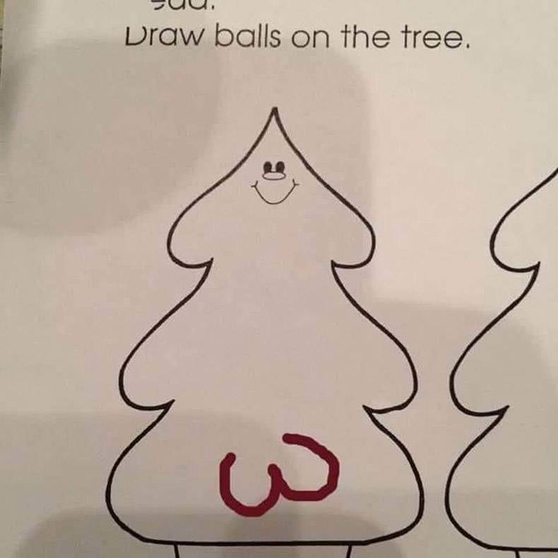 head - Draw balls on the tree.