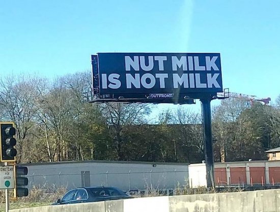 billboard - Nut Milk Is Not Milk Outfront? Oneta Por Hd