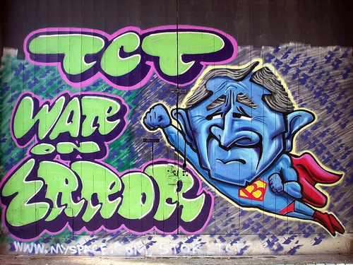 graffiti mocking George Bush