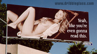 women on billboards - Yeah, you're even gonna read this.
