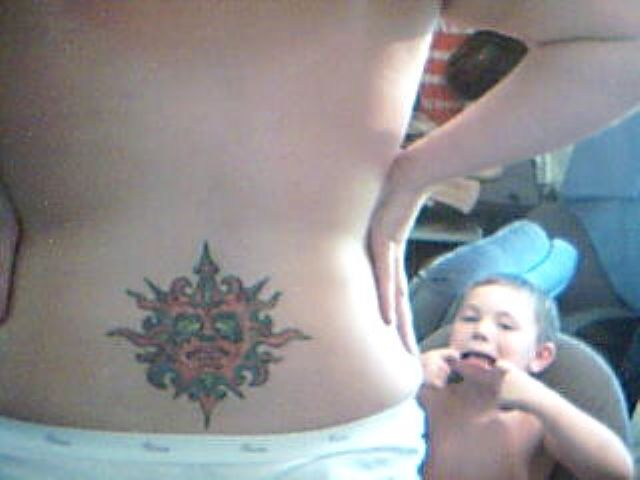 From our Tramp Stamp contest, what's up with the kid?