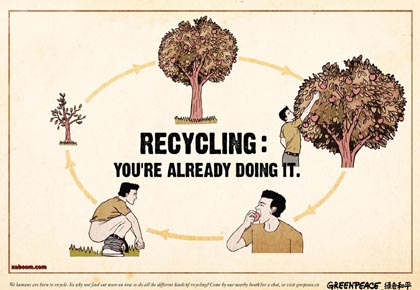 ads about recycling - Recycling You'Re Already Doing It. Recycling wwwwwwwwwwwwwwwww, Greenpeach