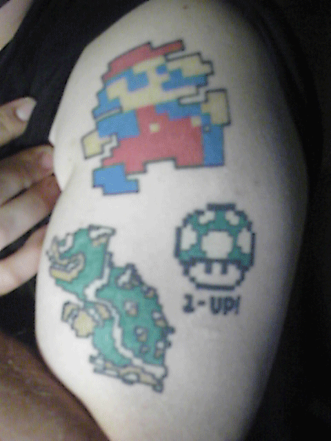 Here is a video game tattoo pic for your next video game tattoo gallery!! 
