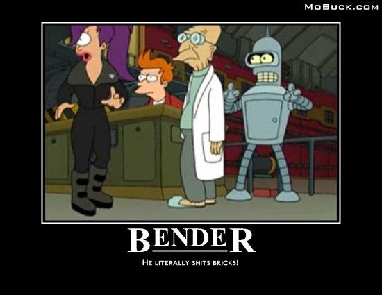 Bender shits a brick