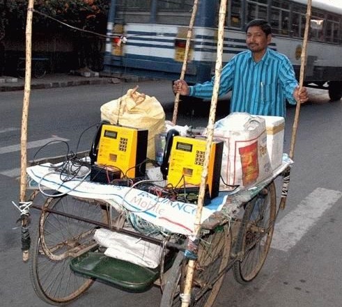 This guy gives new meaning to "mobile phone"