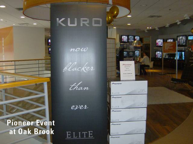 Recent add at the Oakbrook Tweeter  for the new pioneer Kuro plasma tv.They know their audience.