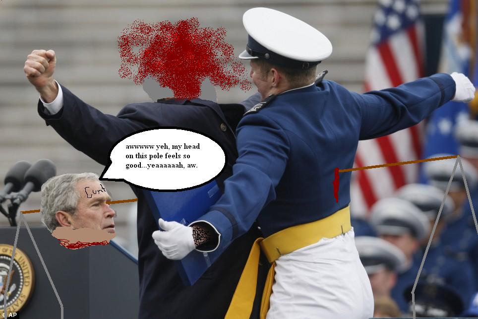 Was really high and I drew this picture, dude wanted to chest bump the president, and then barbecue.  