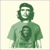 Che Guevara wearing a Che tee shirt 