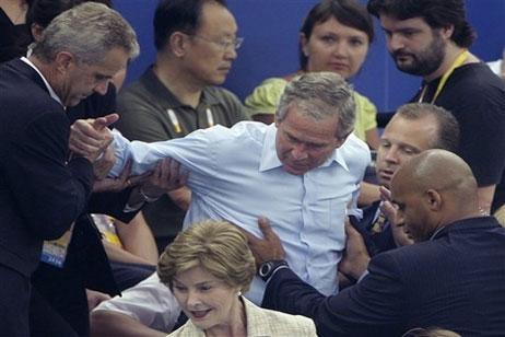 President Bush Drunk  The Olympics