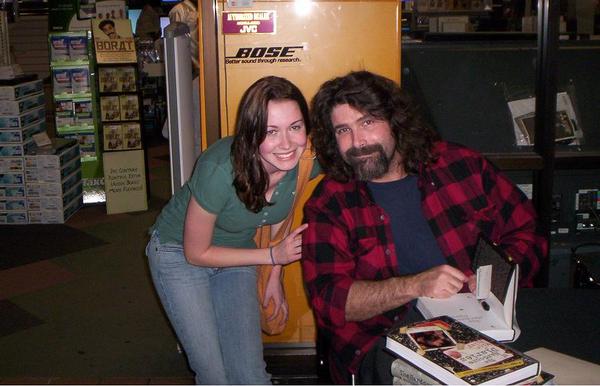 I got to meet Mick Foley at his book signing he was actually a really cool person.