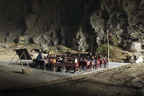 School in a Cave