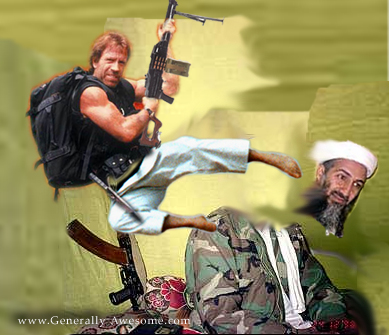 Chuck Norris will kick your head off!