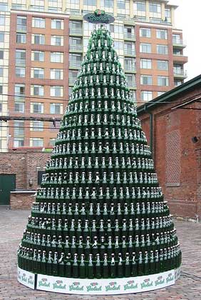 Beer Bottle Christmas Trees
