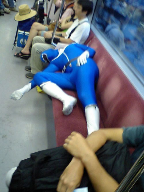 Blue Ranger had a long day.