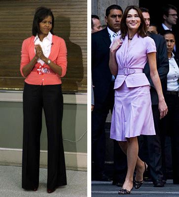 First Lady Comparision US Obama vs. France Bruni