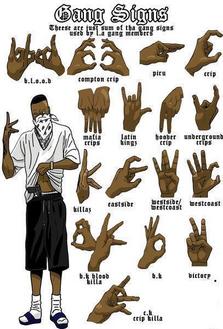 some gang signs from L.A.