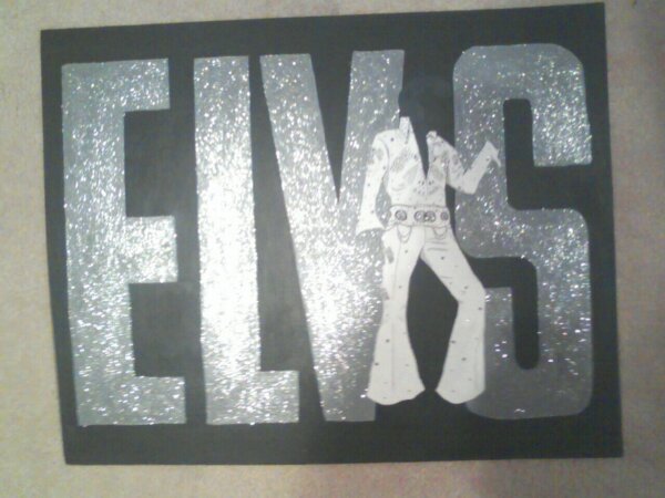 Elvis Acrylic and glitter