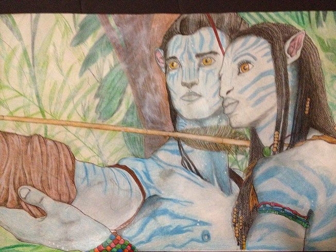Avatar colored pencil