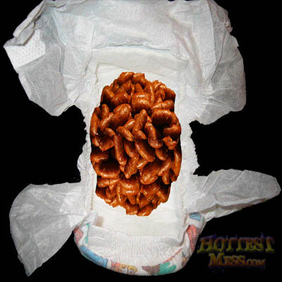 I read a story about a woman who attempted to smuggle spicy pork sausages in diapers across the U.S.-Mexico border.  She attempted to disguise them as soiled diapers.  This is what I thought that looked like