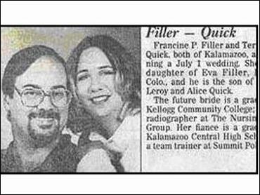 funny wedding announcements - Tiller Quick Francine P. Filler and Ter Quick, both of Kalamaroo, a ning a July 1 wedding Sh daughter of Eva Filer, Cola, and he is the son of Leroy and Alice Quick The future bride is a gral Kellogg Community College radiogr