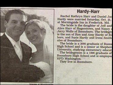 funny wedding names - HardyHarr Rachel Kathryn Harr and Daniel Jad Hardy were married Saturday, Oct. 21. at Morningside Inn in Frederick, Md. The bride is the daughter of Jeff and Alice Harr of Hagenstown, and Nancy Jerry Wolfe of Boonsboro. The brider is
