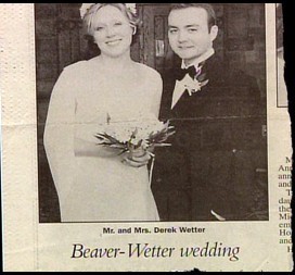 funny name wedding announcements - Mr. and Mrs. Derek Wetter BeaverWetter wedding